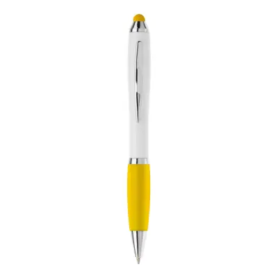 Długopis biały Hawaï stylus kolor biały / żółty (LT80433-N0141)