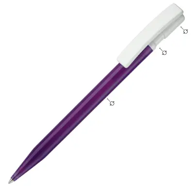 Długopis Nash Combi kolor biały/przezroczysty / asortyment fluoru (LT80817-N0999)