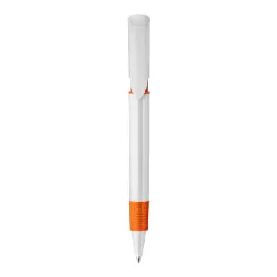 Długopis S40 Grip nieprzezroczysty kolor biały / pomarańczowy (LT87544-N0126)