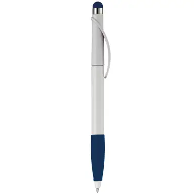Długopis Cosmo Stylus Grip kolor biały / ciemnoniebieski (LT87695-N0110)