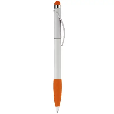 Długopis Cosmo Stylus Grip kolor biały / pomarańczowy (LT87695-N0126)