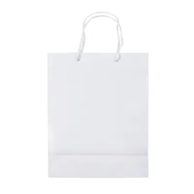 Papierowa torba średnia kolor biały (LT91512-N0001)