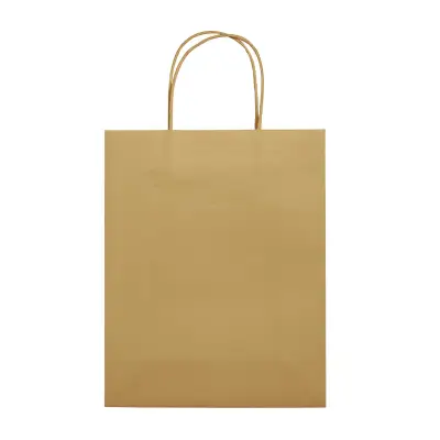 Średnia torba papierowa Eco 120g/m² kolor jasnobrązowy (LT91717-N0052)