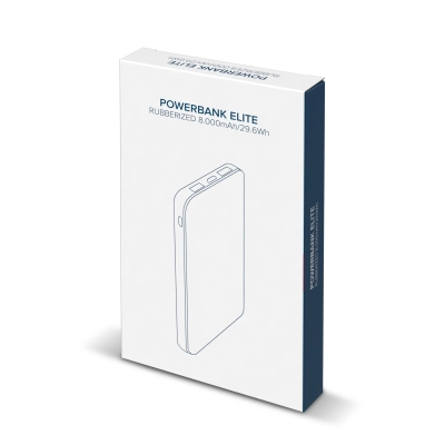 Elite Gumowany Powerbank 8000mAh kolor ciemnoniebieski (LT95087-N0010)