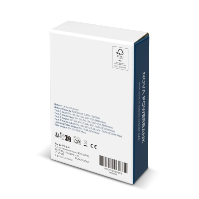 Nova Powerbank 22,5 W Power Delivery z wbudowanymi kablami 10 000 mAh