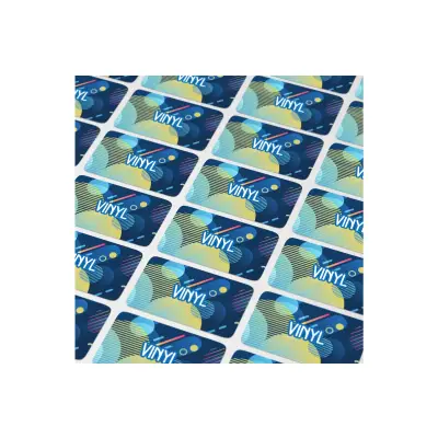 Vinyl Sticker Prostokątny 20x10mm kolor srebrny (LT99142-N0005)