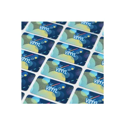 Vinyl Sticker Prostokątny 60x25mm kolor srebrny (LT99146-N0005)