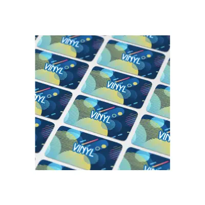 Vinyl Sticker Prostokątny 100x30mm kolor srebrny (LT99148-N0005)