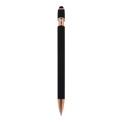 Ballpen Paris Deluxe Metal Rubberised kolor czarny (LT87783-N0002)