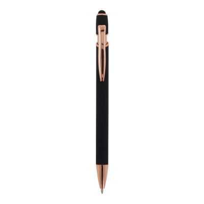 Ballpen Paris Deluxe Metal Rubberised kolor czarny (LT87783-N0002)