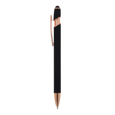 Ballpen Paris Deluxe Metal Rubberised kolor czarny (LT87783-N0002)