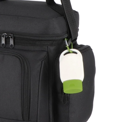 Balsam przeciwsłoneczny z karabińczykiem SPF30 z materiału z recyklingu kolor jasnozielony (LT91838-N0032)