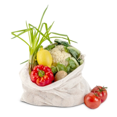 Bawełniana torba wielokrotnego użytku na żywność OEKO-TEX® 40x45cm kolor ecru (LT95210-N0054)