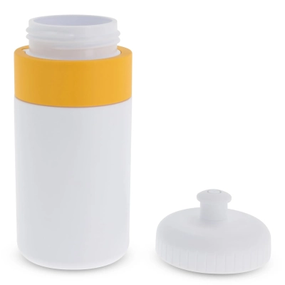 Bidon Sportowy Z Obwódka 500ml kolor biały / żółty (LT98735-N0141)