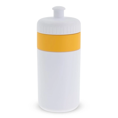 Bidon Sportowy Z Obwódka 500ml kolor biały / żółty (LT98735-N0141)