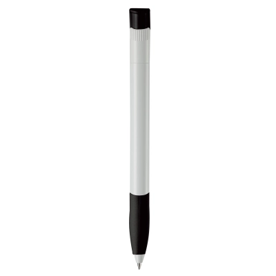 Długopis Apollo (kolor nietransparentny) kolor biały / czarny (LT87100-N0102)