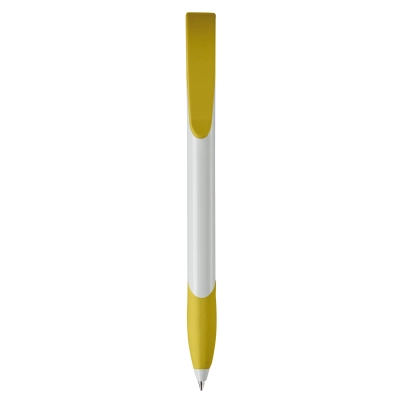 Długopis Apollo (kolor nietransparentny) kolor biały / żółty (LT87100-N0141)