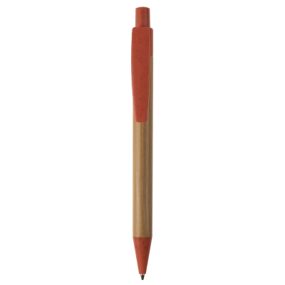 Długopis bambusowo-słomkowy kolor pomarańczowy (LT87284-N0026)