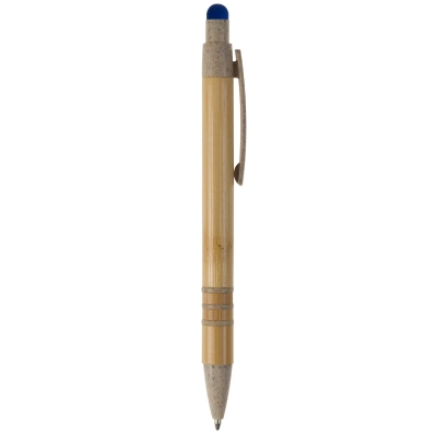 Długopis bambusowo-słomkowy Stylus kolor beżowy / niebieski (LT87282-N5511)