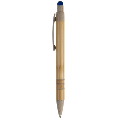 Długopis bambusowo-słomkowy Stylus kolor beżowy / niebieski (LT87282-N5511)
