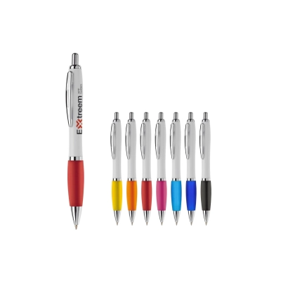 Długopis biały Hawaï kolor biały / różowy (LT80432-N0176)