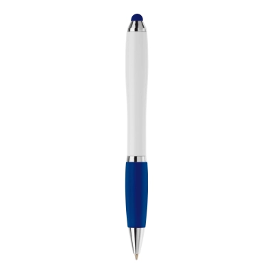 Długopis biały Hawaï stylus kolor biały / ciemnoniebieski (LT80433-N0110)