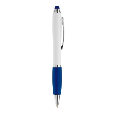 Długopis biały Hawaï stylus kolor biały / ciemnoniebieski (LT80433-N0110)