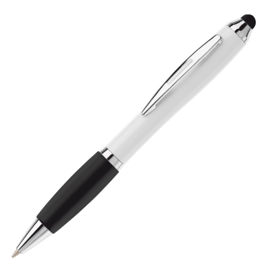 Długopis biały Hawaï stylus kolor biały / czarny (LT80433-N0102)