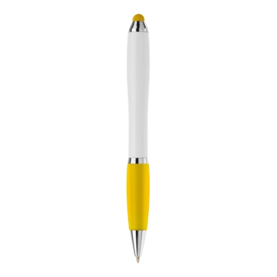 Długopis biały Hawaï stylus kolor biały / żółty (LT80433-N0141)