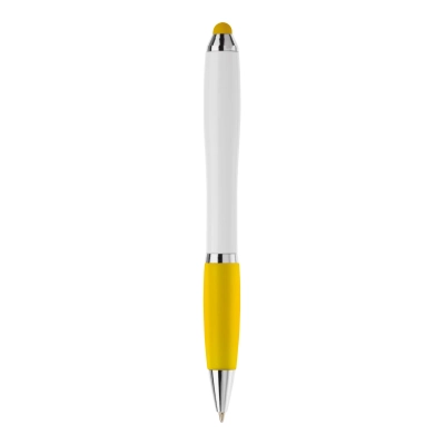 Długopis biały Hawaï stylus kolor biały / żółty (LT80433-N0141)