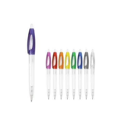 Długopis Bio-S! Clear przejrzysty kolor ecru / niebieski (LT87549-N5411)