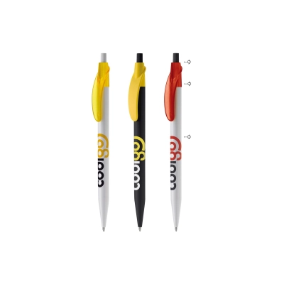Długopis Cosmo Combi kolor biały/przezroczysty / asortyment fluoru (LT87618-N0999)