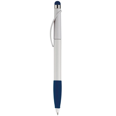 Długopis Cosmo Stylus Grip kolor biały / ciemnoniebieski (LT87695-N0110)