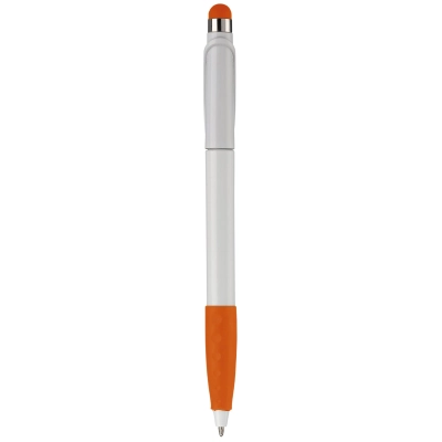 Długopis Cosmo Stylus Grip kolor biały / pomarańczowy (LT87695-N0126)