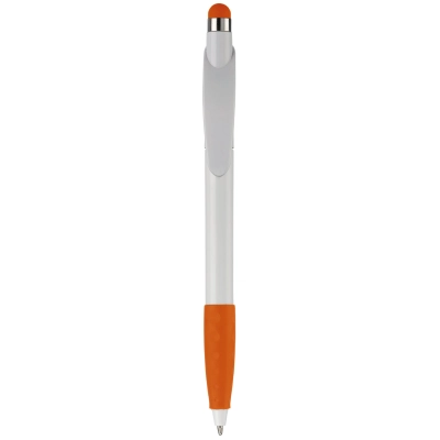 Długopis Cosmo Stylus Grip kolor biały / pomarańczowy (LT87695-N0126)