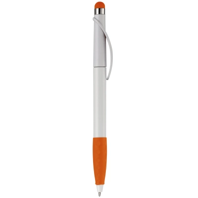 Długopis Cosmo Stylus Grip kolor biały / pomarańczowy (LT87695-N0126)