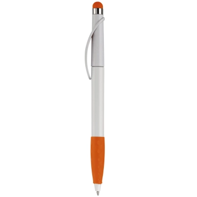 Długopis Cosmo Stylus Grip kolor biały / pomarańczowy (LT87695-N0126)