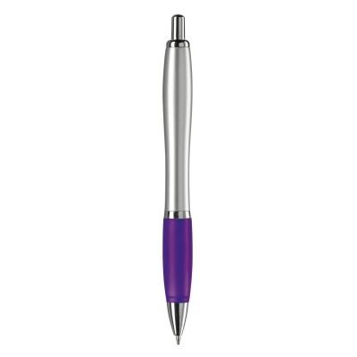 Długopis Hawaï srebrny kolor srebrny / purpurowy (LT80422-N0572)