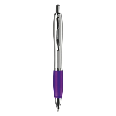 Długopis Hawaï srebrny kolor srebrny / purpurowy (LT80422-N0572)