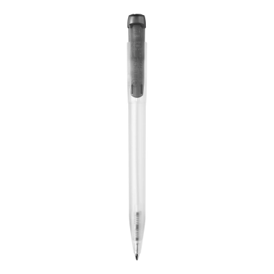Długopis Ingeo TM Pen Clear przejrzysty kolor ecru / czarny (LT87543-N5402)