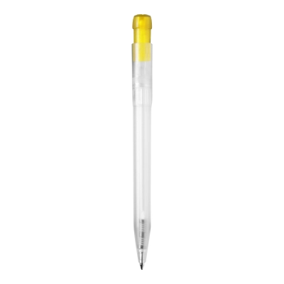 Długopis Ingeo TM Pen Clear przejrzysty kolor ecru / żółty (LT87543-N5441)