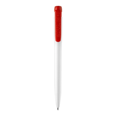 Długopis Ingeo TM Pen nieprzezroczysty kolor biały / czerwony (LT87542-N0121)