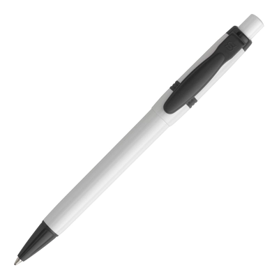 Długopis Olly nieprzezroczysty kolor biały / szary (LT80940-N0161)