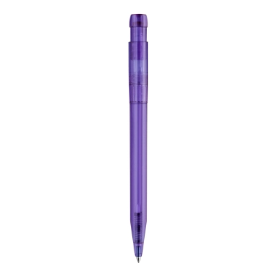 Długopis Pier Clear przejrzysty kolor transparentny / purpurowy (LT87414-N0472)