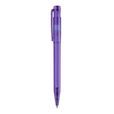 Długopis Pier Clear przejrzysty kolor transparentny / purpurowy (LT87414-N0472)