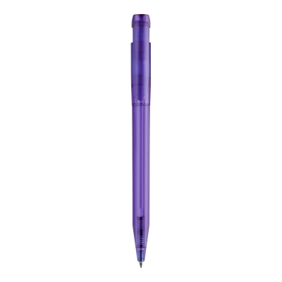Długopis Pier Clear przejrzysty kolor transparentny / purpurowy (LT87414-N0472)