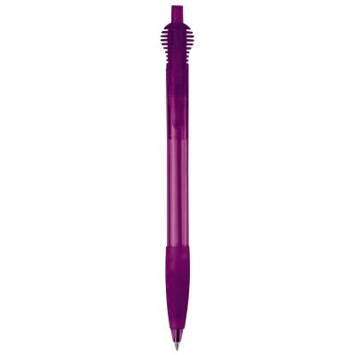 Długopis przeźroczysty Cosmo kolor transparentny / purpurowy (LT87624-N0472)