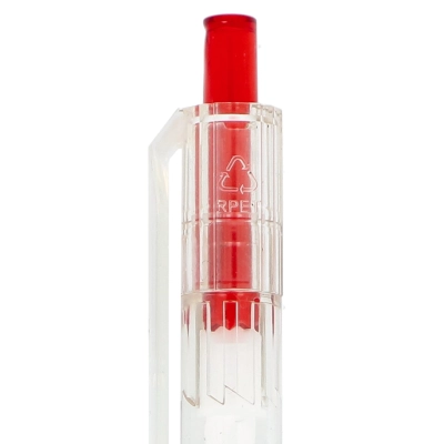 Długopis R-PET kolor transparentny / czerwony (LT80562-N0421)