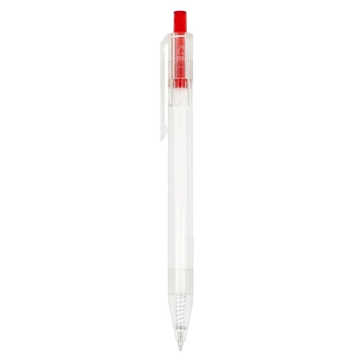 Długopis R-PET kolor transparentny / czerwony (LT80562-N0421)