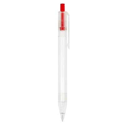 Długopis R-PET kolor transparentny / czerwony (LT80562-N0421)